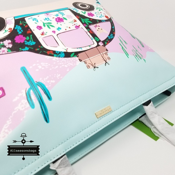 Kate spade car francis scenic large tote blue bag - Picture 8 of 8